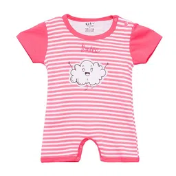 Camey Kids Pink Striped Rompers-picture-42