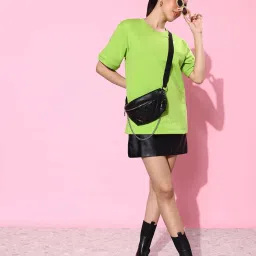 Dillinger Green Fleece Relaxed Fit Oversized Sweatshirt image 4