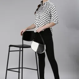 showoffff SHOWOFF White & Black Polka Dot Shirt image 4