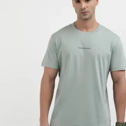 Calvin Klein Grey Cotton Regular Fit Printed T-Shirt image 5