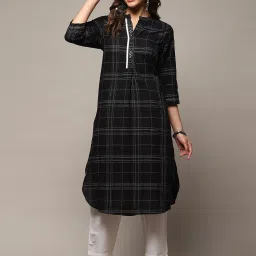 Biba Black Check Kurta & Palazzo Set image 4