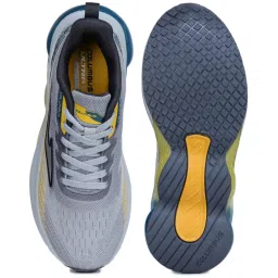 Columbus Men's Grey & Mustard Running Shoes image 4