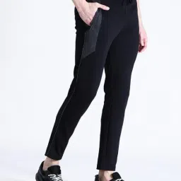 Crocodile Black Cotton Solid Regular Fit Track Pants image 3