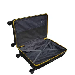 United Colors Of Benetton Wayfarer Black Textured Hard Cabin Trolley Bag - 56 Cms image 4