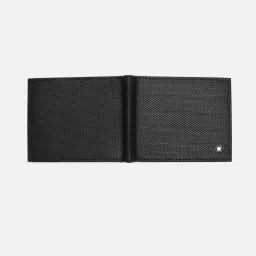 Louis Philippe Black Formal Leather Bi-Fold Wallet with Belt for Men image 4