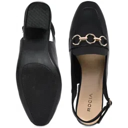 Rocia by Regal Women's Black Back Strap Sandals image 4