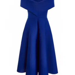 Quiz Royal Blue Plain Dress image 4