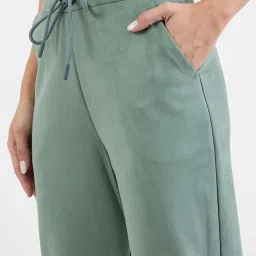 Sweet Dreams Green Fleece Solid Full Sleeves Jacket and Pyjama image 4