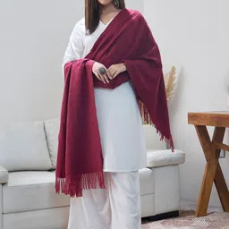 InWeave Women Acrylic Fringed Border Shawl-picture-27