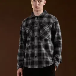 The Bear House Black Regular Fit Checks Shirt-picture-36