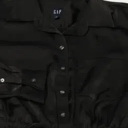 GAP Black Polyester Solid Long Sleeves Jumpsuit image 5