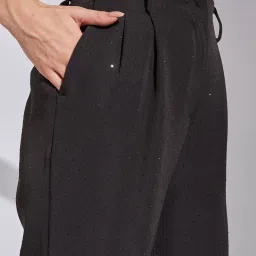 Latin Quarters Black Polyester Regular Fit Trousers image 4