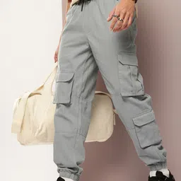 Kook N Keech Men Pure Cotton Cargo Style Joggers-image-51