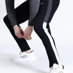 Crocodile Black Cotton Solid Regular Fit Track Pants image 4