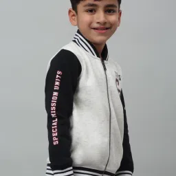 Cantabil Kids Grey Printed Full Sleeves Sweatshirt image 4