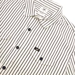 Lee White Regular Fit Striped Cotton Shirt image 4