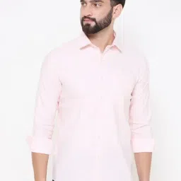 Duke Pink Slim fit Solid Shirt-image-75