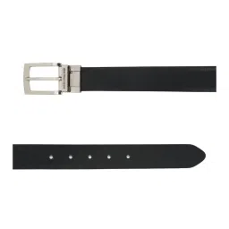 Peter England Brown Leather Textured Reversible Belt image 4