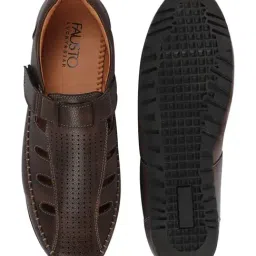 FAUSTO Men's Brown Fisherman Sandals image 4