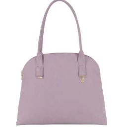 Baggit Lilac PVC Solid Bowler Handbag-picture-2
