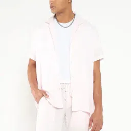 SHOWOFF Pink Cotton Relaxed Fit  Co-Ords-image-96