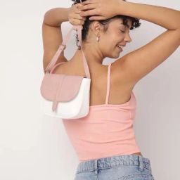 Fastrack Pink Color Block Medium Sling Handbag-picture-47