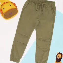 Pantaloons Junior Boys Olive Joggers-picture-28