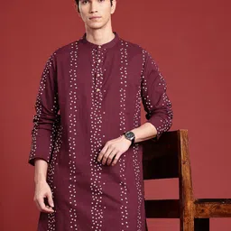 Anouk Men Bandhani Printed Pure Cotton Kurta-picture-34