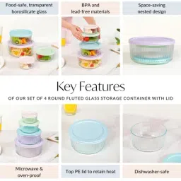 Nestasia Airtight Glass Food Storage Containers with Lid image 5