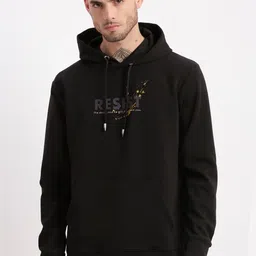 SHOWOFFFF Men Printed Hooded Sweatshirt image 5