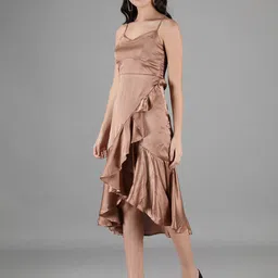 NUEVOSDAMAS Ruffled Midi Dress image 4