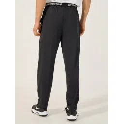 Styli Black Polyester Slim Fit Typography Track Pants image 2