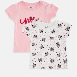 Pantaloons Baby Pink & White Printed T-Shirt (Pack Of 2)-picture-33