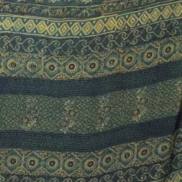 Unnati Silks Blue Printed Saree With Unstitched Blouse image 3