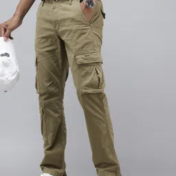 U.S. Polo Assn. Denim Co. Men Straight Fit Cargos Trousers-picture-30