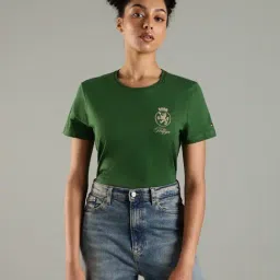 TOMMY HILFIGER Green Graphic Regular Fit T Shirt-image-88