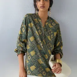 Utsa by Westside Green Printed Tunic-image-80