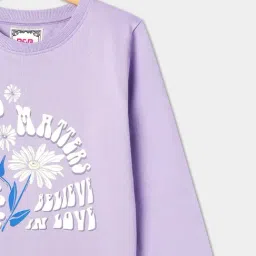R&B Kids Lavender Graphic Print Regular Fit Sweatshirt image 3
