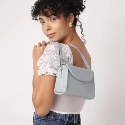 Fastrack Blue Solid Medium Sling Handbag-image-69