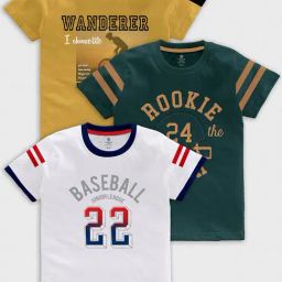 Codez Kids Multicolor Printed T-Shirt (Pack Of 3)-picture-12