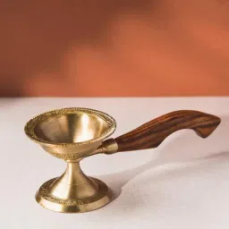 Fabindia Padma Brass Diya-image-94