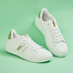 Ginger by Lifestyle Women's White & Gold Sneakers-picture-40