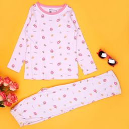 V-Mart Girls Pure Cotton Printed Night suit-picture-33