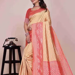 Moda Rapido Woven Design Zari Silk Cotton Saree image 3