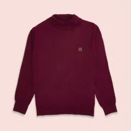 Pantaloons Junior Wine Regular Fit Full Sleeves Sweater-image-69