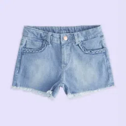 Pantaloons Junior Blue Cotton Regular Fit Shorts-picture-16