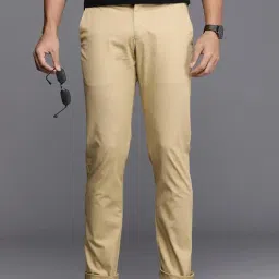 Allen Solly Beige Cotton Slim Fit Chinos-picture-37