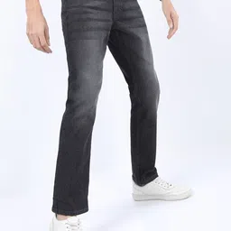HIGHLANDER Men Grey Straight Fit Clean look Light Fade Stretchable Jeans-picture-36