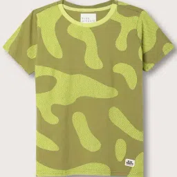Blue Giraffe Kids Multicolor Cotton Printed T-Shirt-image-16
