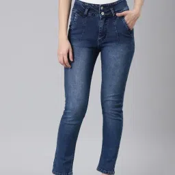 showoffff SHOWOFF Blue Denim Slim Fit Mid Rise Jeans-picture-12